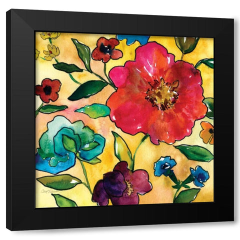 Bright and Colorful Black Modern Wood Framed Art Print with Double Matting by Robinson, Carol
