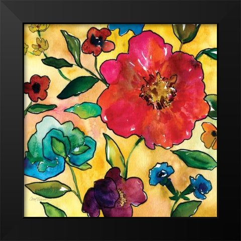 Bright and Colorful Black Modern Wood Framed Art Print by Robinson, Carol