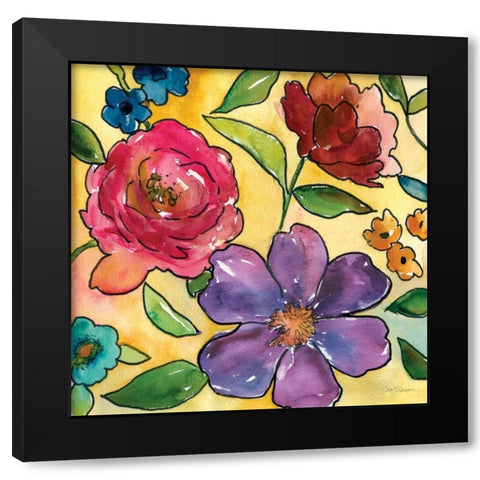 Bright and Colorful Black Modern Wood Framed Art Print with Double Matting by Robinson, Carol