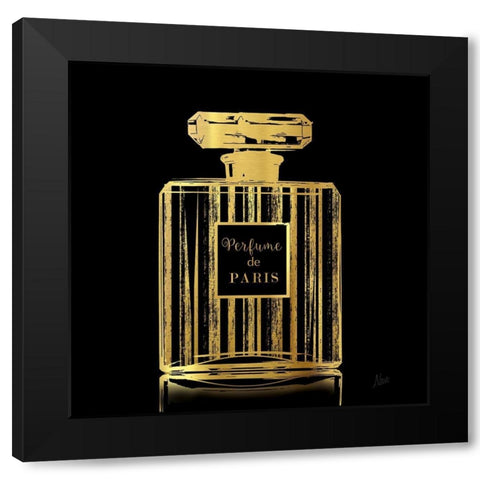 Parfum de Paris Black Modern Wood Framed Art Print by Nan