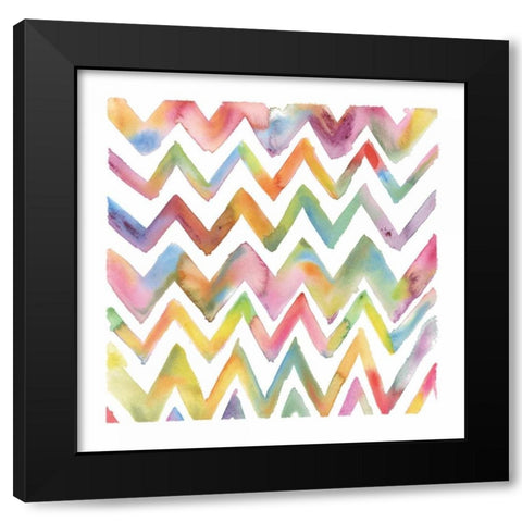 Chevron III Black Modern Wood Framed Art Print with Double Matting by Troise Heidel, Theresa