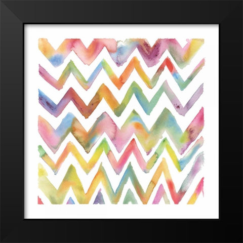 Chevron III Black Modern Wood Framed Art Print by Troise Heidel, Theresa