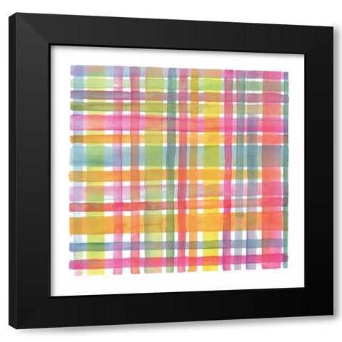 Plaid III Black Modern Wood Framed Art Print by Troise Heidel, Theresa