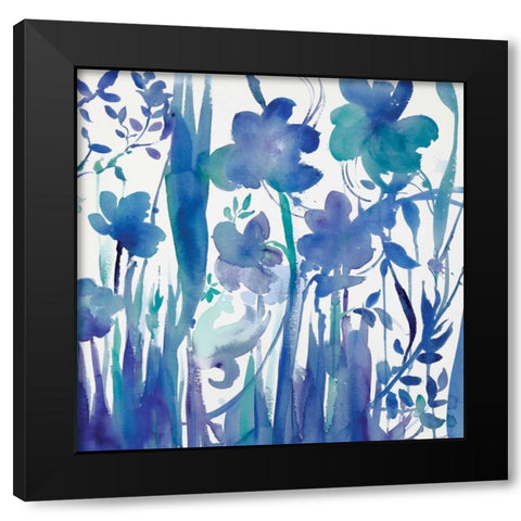 Afternoon Indigo II Black Modern Wood Framed Art Print by Troise Heidel, Theresa