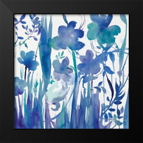 Afternoon Indigo II Black Modern Wood Framed Art Print by Troise Heidel, Theresa