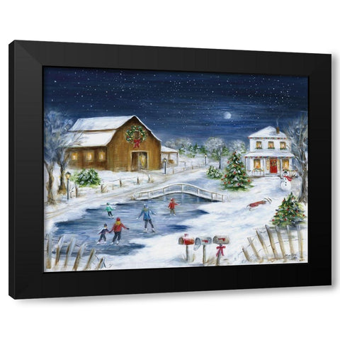 Winter Wonderland Black Modern Wood Framed Art Print by Dunlap, Marilyn