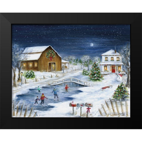 Winter Wonderland Black Modern Wood Framed Art Print by Dunlap, Marilyn