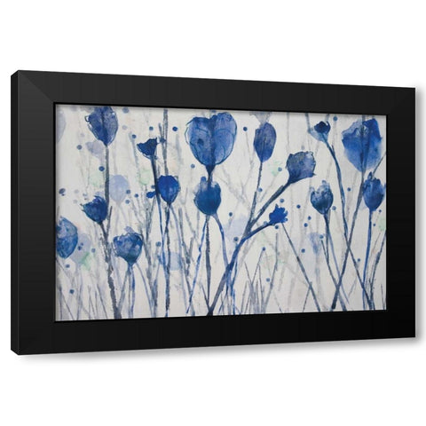 Blue Day Garden Black Modern Wood Framed Art Print by Jill, Susan