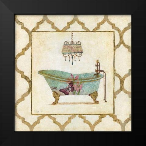 Botanical Bath II Black Modern Wood Framed Art Print by Tava Studios