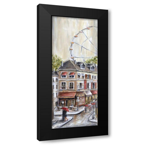 Paris Under the Black Modern Wood Framed Art Print with Double Matting by Dunlap, Marilyn