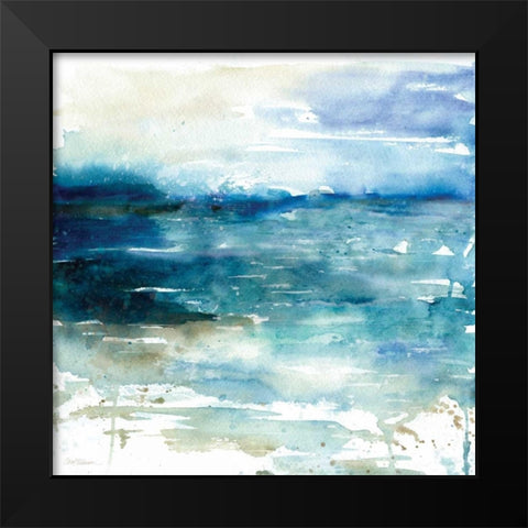 Ocean Break I Black Modern Wood Framed Art Print by Robinson, Carol