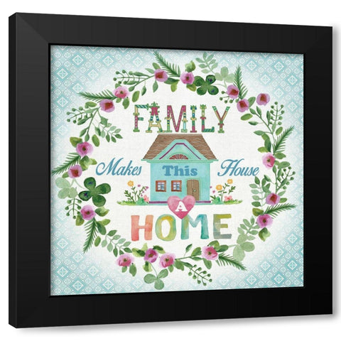 Family Home Black Modern Wood Framed Art Print with Double Matting by Knutsen, Conrad