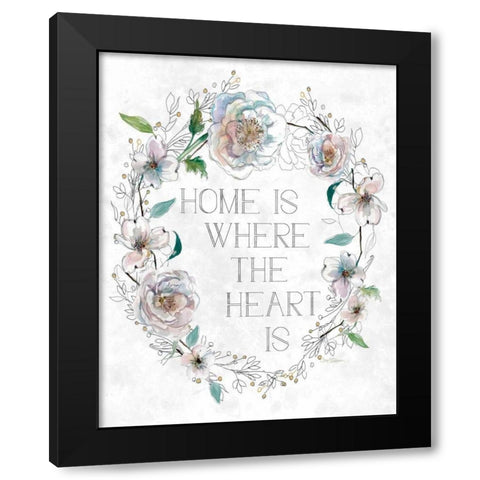 Home Sampler Black Modern Wood Framed Art Print with Double Matting by Robinson, Carol