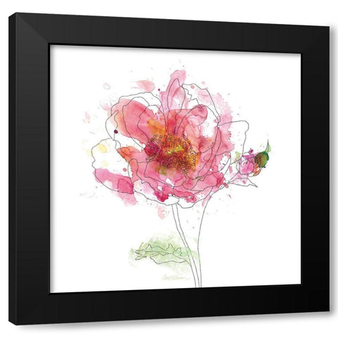 Simple Study I Black Modern Wood Framed Art Print with Double Matting by Robinson, Carol