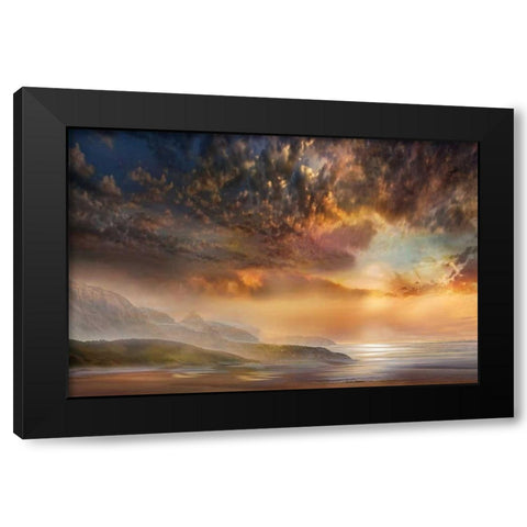 Wishful Black Modern Wood Framed Art Print by Calascibetta, Mike