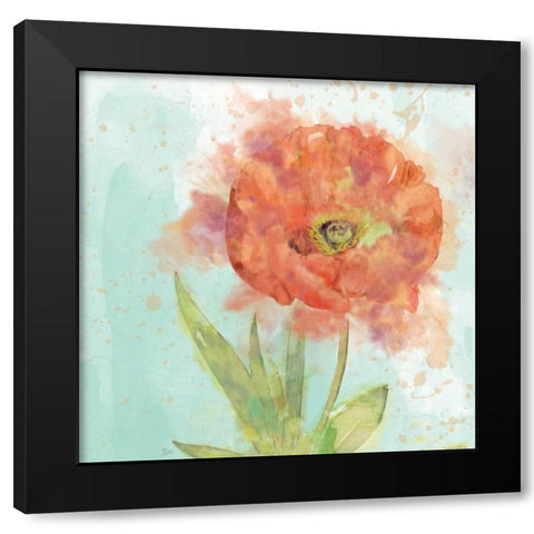 Splash of Summer III Black Modern Wood Framed Art Print with Double Matting by Nan