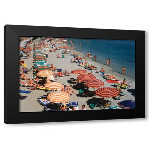 Beach Holiday Black Modern Wood Framed Art Print by Delimont, Danita