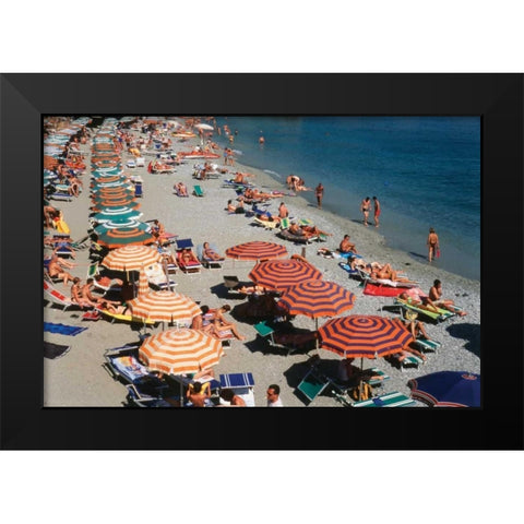 Beach Holiday Black Modern Wood Framed Art Print by Delimont, Danita