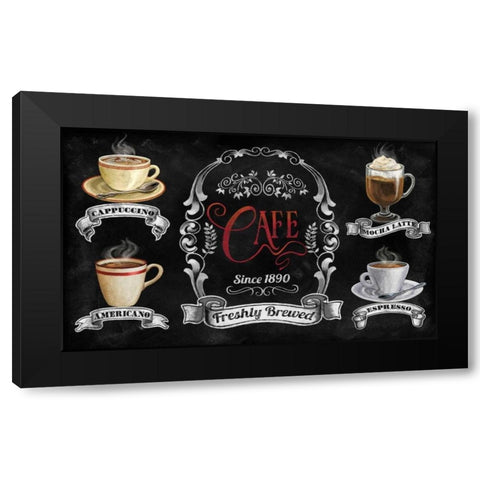 Fresh Brewed Black Modern Wood Framed Art Print with Double Matting by Knutsen, Conrad