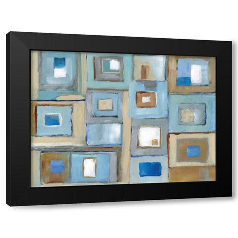 Variation on Greek Key I Black Modern Wood Framed Art Print with Double Matting by Nan