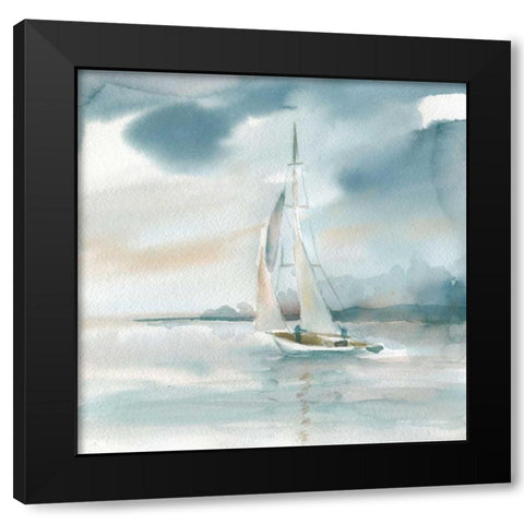 Subtle Mist I Black Modern Wood Framed Art Print with Double Matting by Robinson, Carol
