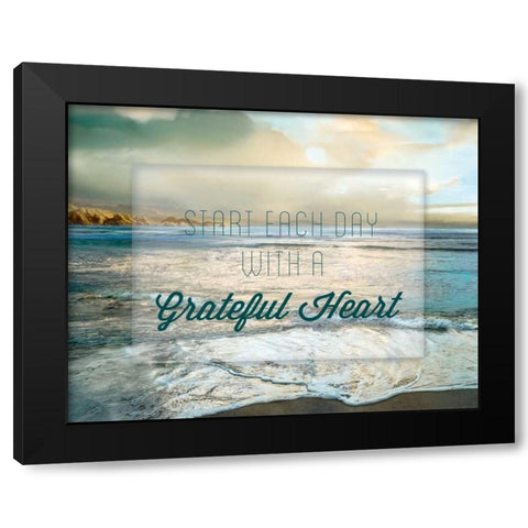 Grateful Heart Black Modern Wood Framed Art Print with Double Matting by Calascibetta, Mike