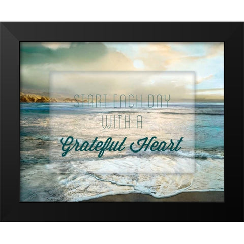 Grateful Heart Black Modern Wood Framed Art Print by Calascibetta, Mike