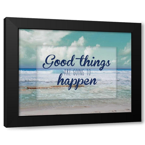 Good Things Black Modern Wood Framed Art Print with Double Matting by Nan