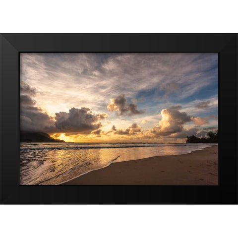 Sunset in Hanalei Black Modern Wood Framed Art Print by Delimont, Danita