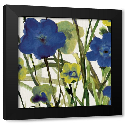Picking Flowers I Black Modern Wood Framed Art Print by Jill, Susan