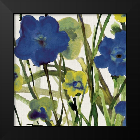 Picking Flowers I Black Modern Wood Framed Art Print by Jill, Susan