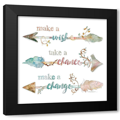 Make a Wish Black Modern Wood Framed Art Print by Robinson, Carol