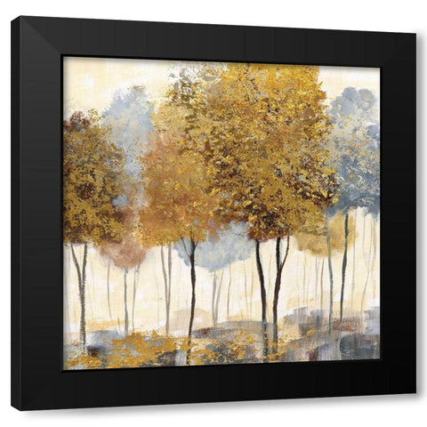 Metallic Forest II Black Modern Wood Framed Art Print by Nan