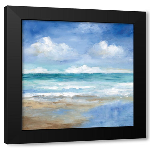 Washy Coast II Black Modern Wood Framed Art Print by Nan