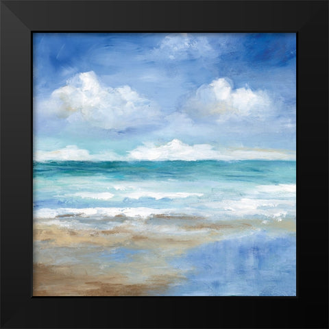 Washy Coast II Black Modern Wood Framed Art Print by Nan