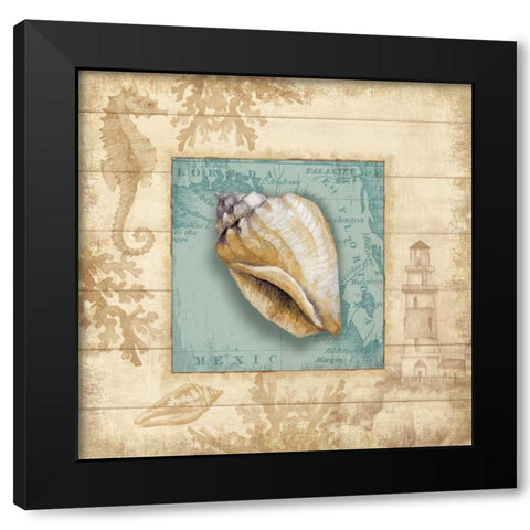 Beach Comber I Black Modern Wood Framed Art Print with Double Matting by Knutsen, Conrad