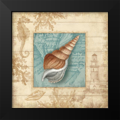 Beach Comber II Black Modern Wood Framed Art Print by Knutsen, Conrad