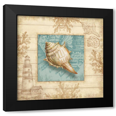 Beach Comber IV Black Modern Wood Framed Art Print by Knutsen, Conrad