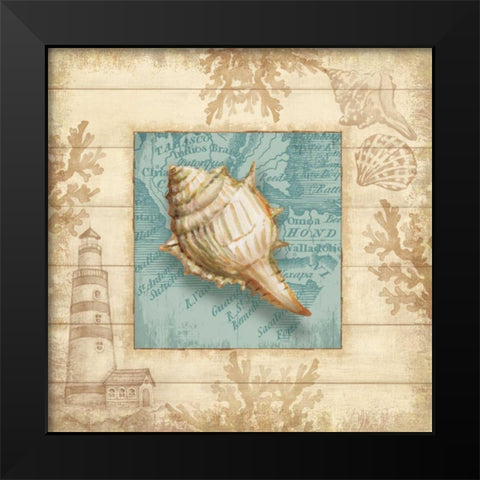 Beach Comber IV Black Modern Wood Framed Art Print by Knutsen, Conrad