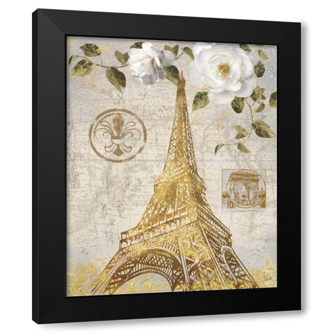 Le Jardin Eiffel Black Modern Wood Framed Art Print with Double Matting by Nan