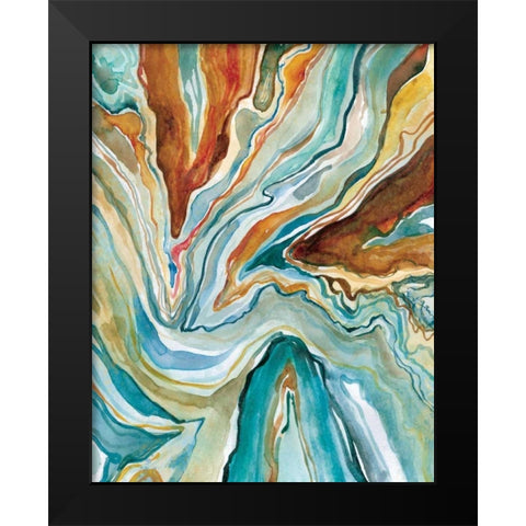 Geo Formation II Black Modern Wood Framed Art Print by Robinson, Carol