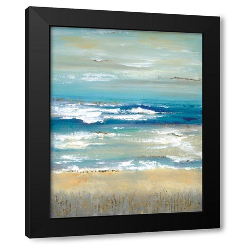 Distant Horizon Black Modern Wood Framed Art Print by Tava studios