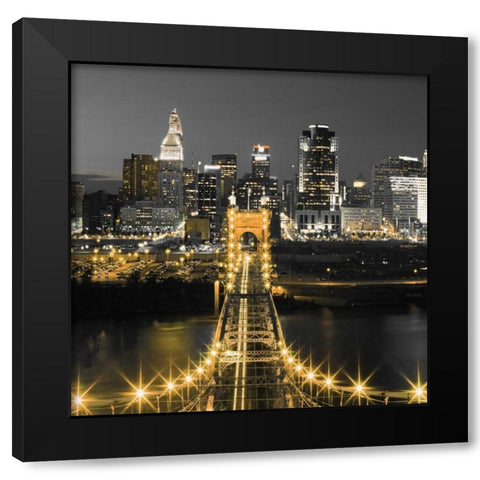 Bridge Above Black Modern Wood Framed Art Print with Double Matting by Delimont, Danita