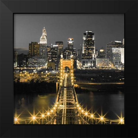 Bridge Above Black Modern Wood Framed Art Print by Delimont, Danita