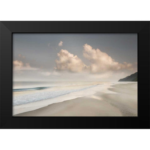 Brighton Shore Black Modern Wood Framed Art Print by Delimont, Danita