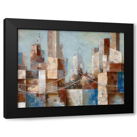 Cityscape Black Modern Wood Framed Art Print with Double Matting by Berman, Ken