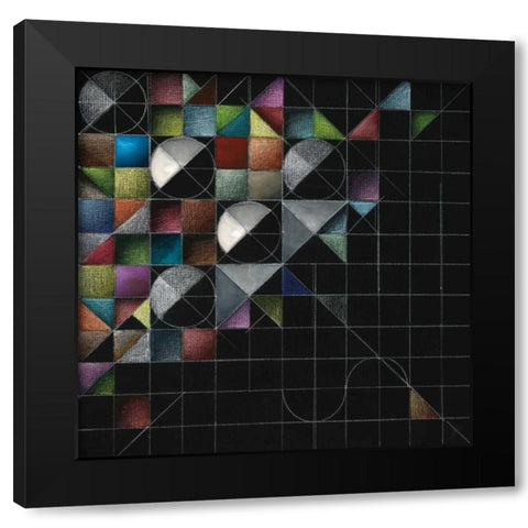 Rainbow Geo I Black Modern Wood Framed Art Print by Berman, Ken