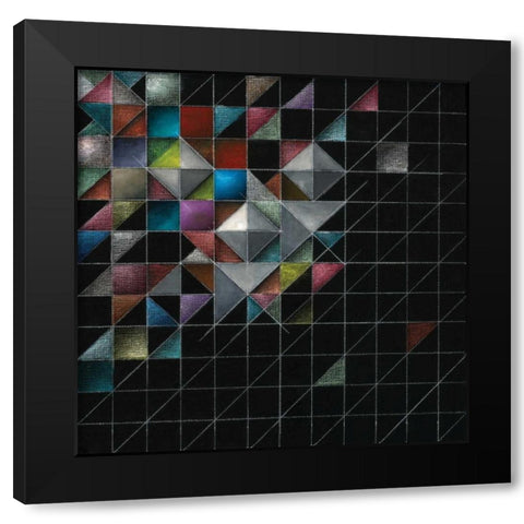 Rainbow Geo II Black Modern Wood Framed Art Print by Berman, Ken