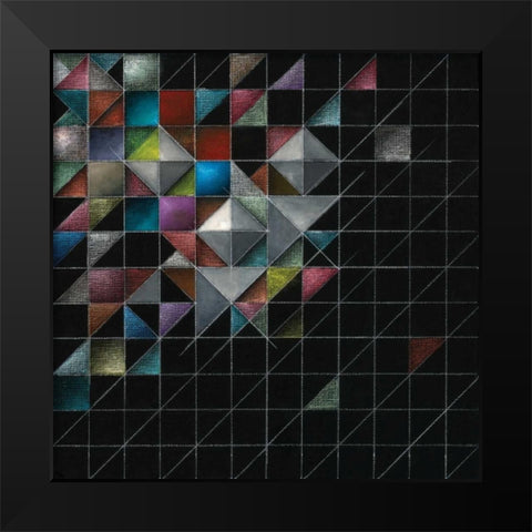 Rainbow Geo II Black Modern Wood Framed Art Print by Berman, Ken
