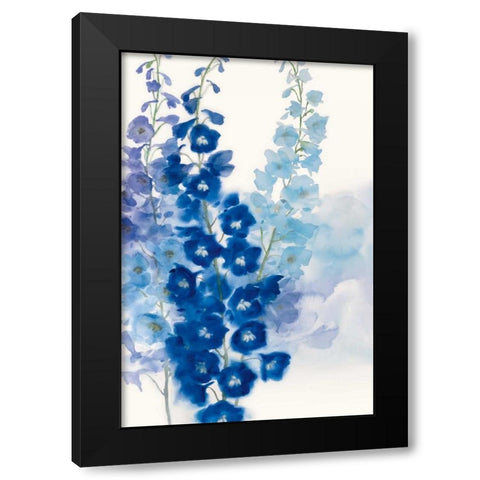 Delphinium I Black Modern Wood Framed Art Print by Daniels, Rogier